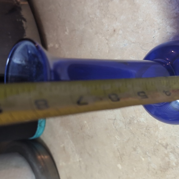Vintage Cobalt Blue Blown Glass Vase - Picture 2 of 4
